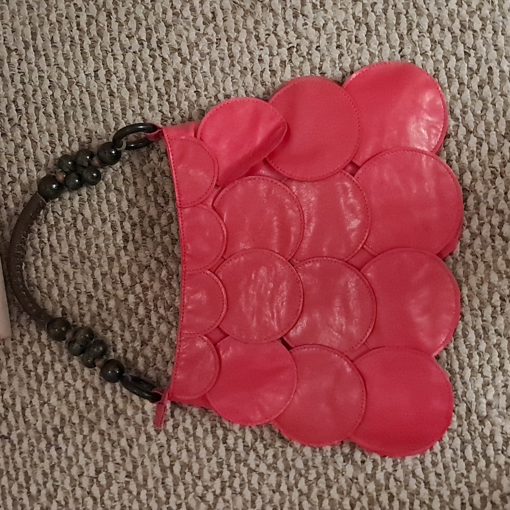 Red Circle Pattern Shoulder Bag - image 3